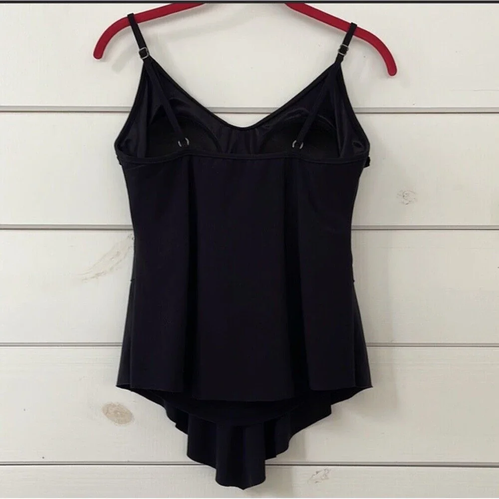 Magicsuit  Rita Wireless Ruffle Tankini Black 6006044 Size 10